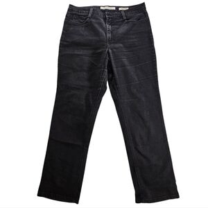 Jones New York Black Lexington Straight Jeans Size 14